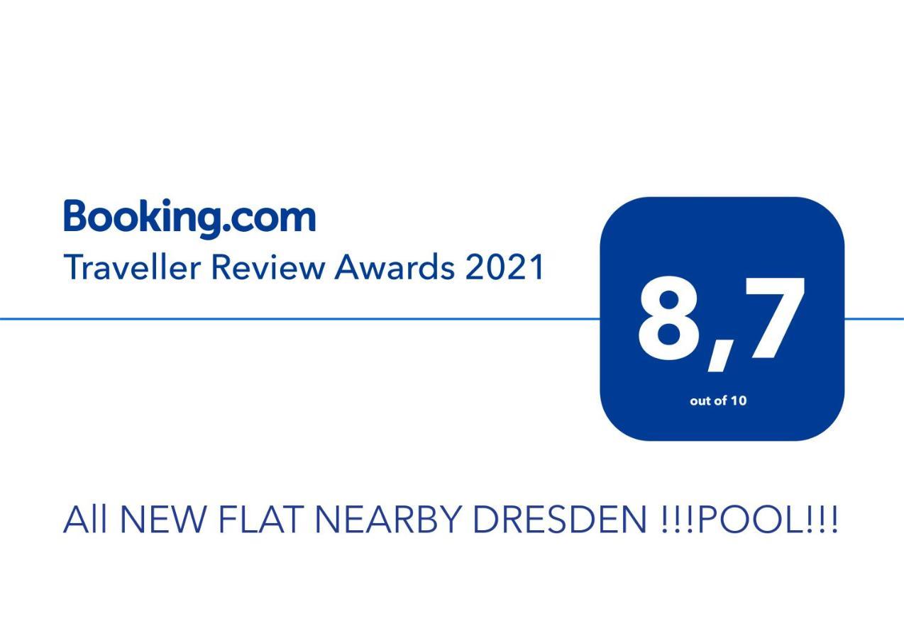 B Our Guest At New Flat Nearby Dresden !!!Pool!!! Lejlighed Frauendorf  Eksteriør billede